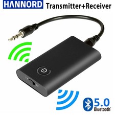 Hannord 2 in 1 Wireless Bluetooth 5.0 Transmitter Receiver Chargable Audio