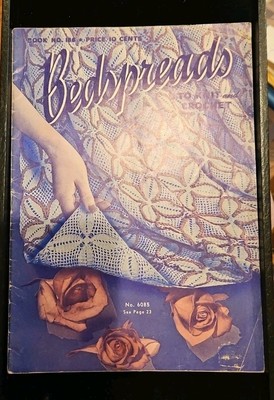 Bedspreads KNIT Crochet PATTERNS Vintage LACE  1942