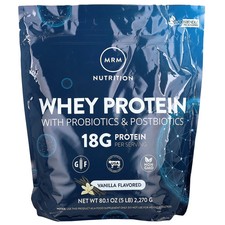 Whey Protein with Probiotics & Postbiotics, Vanilla, 5 lb (2,270 g) 13.20 per gallon