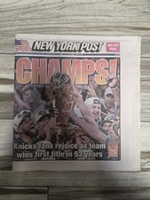 KNICKS NBA CHAMPIONSHIP NEWSPAPER 06/14/26 SLIGHT CREASE, SEE PHOTOS