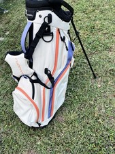 Maxfli Honors Golf Club Stand Bag 14-Way Divider Beige/Orange/Black No R Cover