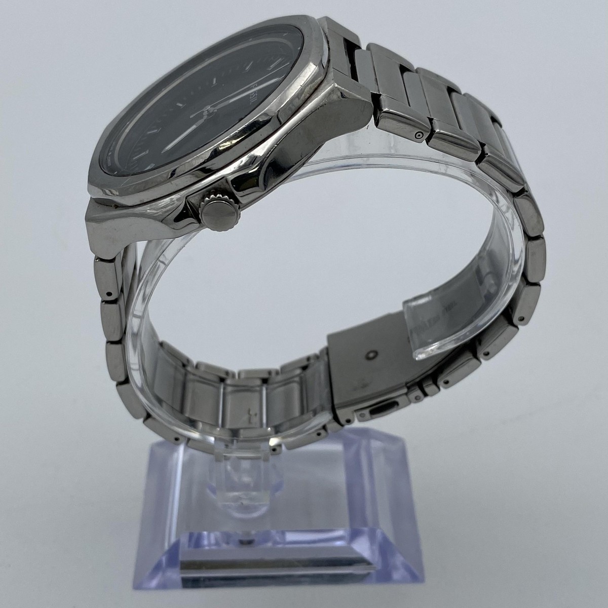 Fossil BQ2765 Mens Evanston Watch Black Dial Stainless Steel