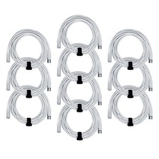 Pro Audio DJ 20' ft XLR Male to XLR Female Blue Microphone Speaker Cables 10 Pk