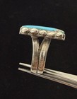 Thick VTN Old Pawn Native American Sterling Kingman Turquoise Matrix Ring sz7.5 — photo 4
