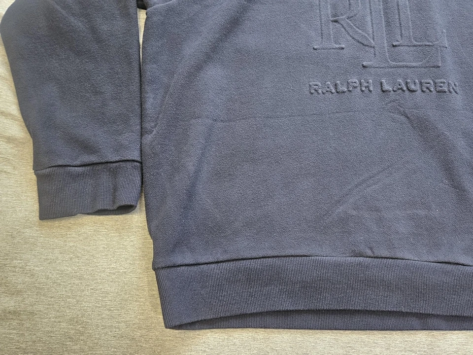 Lauren Ralph Lauren Hoodie Womens XL Navy Pullover Embossed RL Logo Sweatshirt - Image 4 of 4