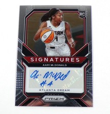 2021 Panini Prizm WNBA Signatures Aari McDonald Rookie #40 Atlanta Dream Auto