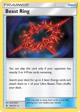 Pokemon - Beast Ring 102/131 - SM - Forbidden Light NM Rare EN
