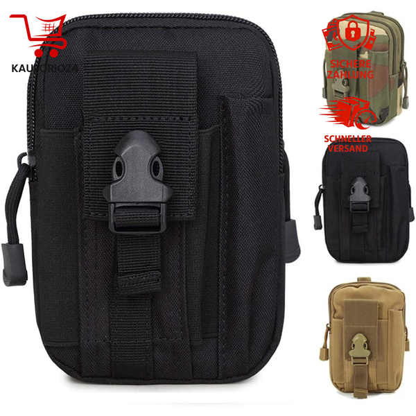 Taktische HüFttasche Nylon MilitäR Kompakt Molle Schwarz EDC Outdoor Tasche-image