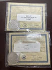 2 1927 Peace Dollars with National Collector's Mint COA XF-BU