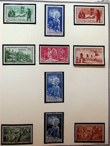 FRENCH OMNIBUS - LH ISSUES OF 1942 - ALL AIR MAIL SEMI-POSTAL STAMPS - (CA25) - Picture 7 of 8