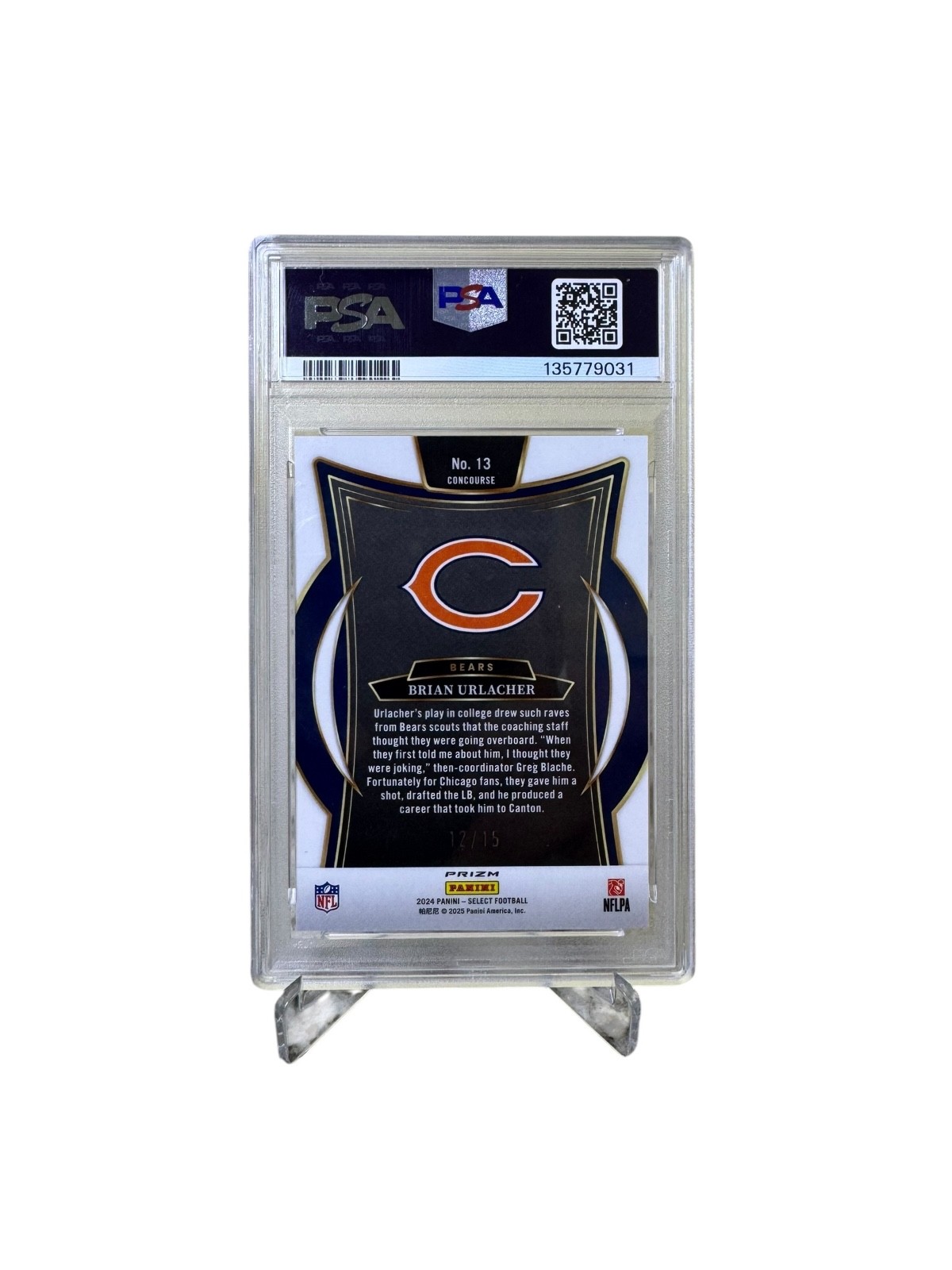 🔥 Brian Urlacher Pink Glitter 2024 Select /15 view 2