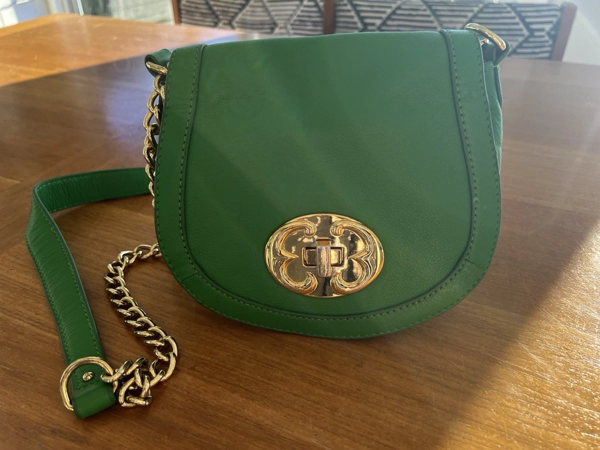 Emma Fox Green Leather Backpack with Gold Hardware Emma Fox Purse Like new | Mercari main image 2
