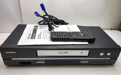 Hitachi VT-FX665A Hi-Fi Stereo VHS VCR Video Recorder w/ Remote & Manual Working