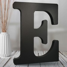 8 inch Black Wood Letters Unfinished Wood Letters for Halloween Decorative St...