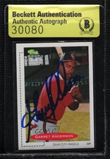 BAS 1991 Classic Best Minor League Garret Anderson #258 Authentic Auto