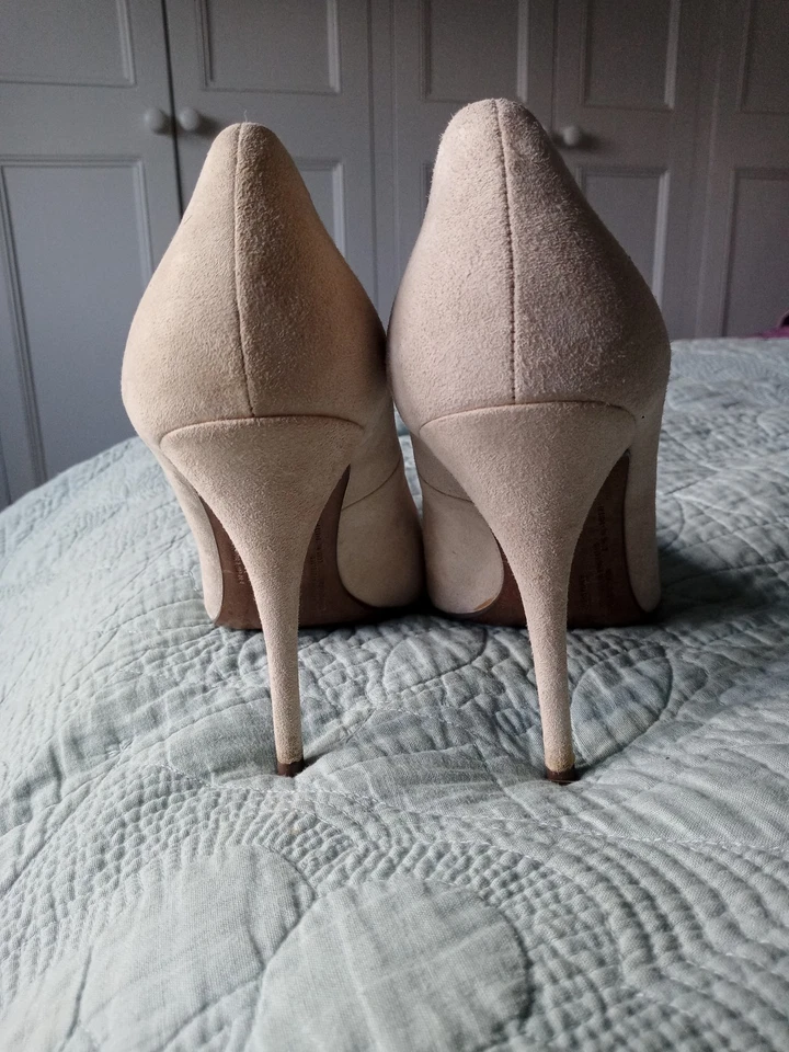All Saints suede stiletto heeled shoes - size 38 (UK5) - Image 3 of 4