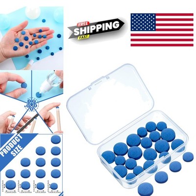 20 Pcs Billiard Pool Cue Tips Replacement Kit with Storage Box for Snooker