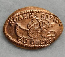 Roaring Rapids ~  Go Ducks!  ~ Copper souvenir elongated penny