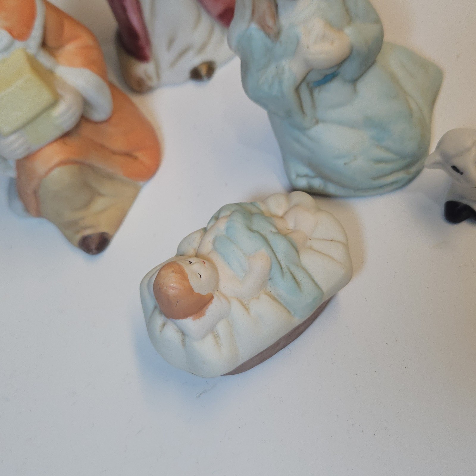 Vtg Artmark 1996 Nativity Set Of 9 Holy Night Nativity With Box Great Condition