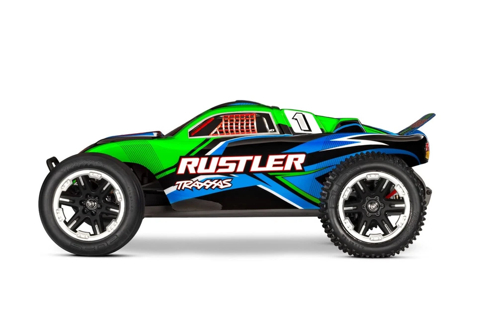 Traxxas RC Rustler 1/10 Stadium Truck Grün RTR inkl. Akku & Schnelllader - Bild 2 von 4