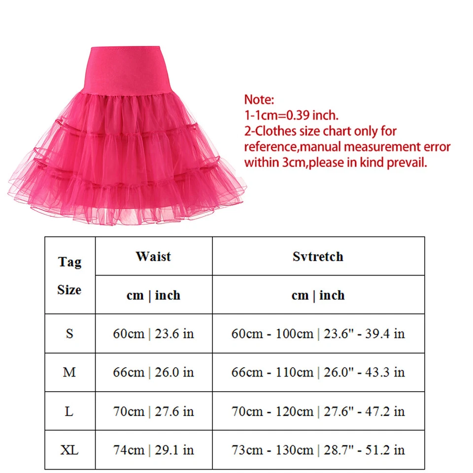 Vestido Vintage Enagua Retro Falda Interior Años 50 Columpio Elegante Red Falda Fiesta ✔ Foto 2 de 4