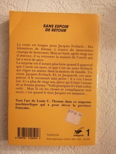 No Hope of Return | Thomas Louis | Good Condition - Imagen 2 de 2