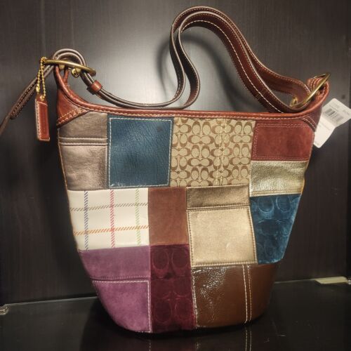 Coach Holiday MultiFabric Patchwork Bleecker Duffle Discontinued Stock NWT 11356 - Picture 5 of 12