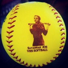 Laser engraved softball