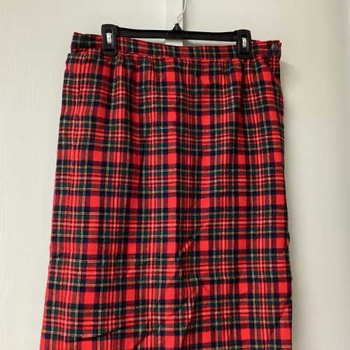 VTG Pendelton Size 14P Royal Stewart Tartan Plaid Wool Skirt Lined Red Green - Picture 13 of 16