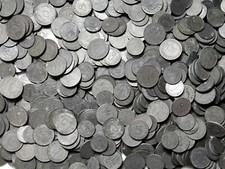 Tercer Reich alemán nazi - LOTE DE 50 monedas - 1 5 10 Reichspfennig 1940-1944 zinc Segunda Guerra Mundial