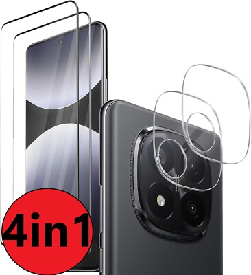 2X Schutzglas für Xiaomi Redmi Note 14 Pro 5G 2x Display + 2x Kamera Panzerfolie