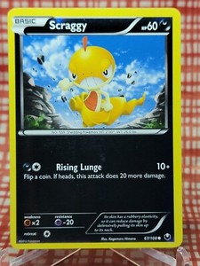 2012 Pokémon Black & White - Dark Explorers Reverse Foil Scraggy #67 0x1