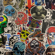 Assorted Skull Zombie And Monster Stickers--1 Piece
