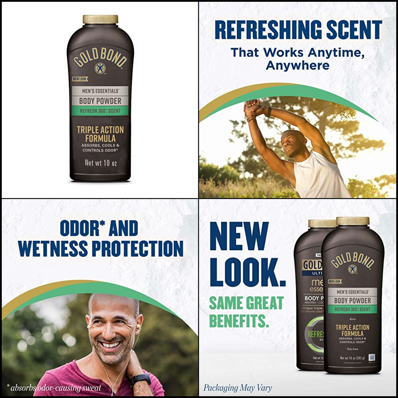 Gold Bond Ultimate Body Powder, Men'S Essentials 360&deg;, 10Oz Bottle