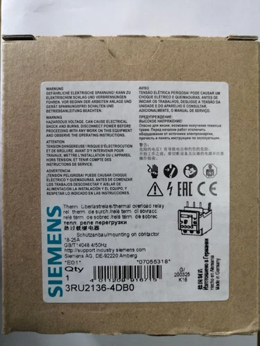 1PZ Nuovo Relè Siemens 3RU2136-4DB0 SPEDIZIONE VELOCE - Foto 1 di 1