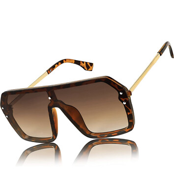 Gafas Lentes Para Mujeres Hombres Grande Nuevo Model Women Men Sunglasses Brown