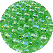 100Pcs Acrylic round Beads 12Mm AB Colors Craft Beads round Spacer Beads with Ho