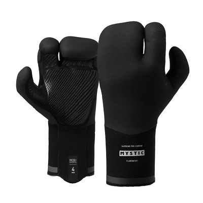 Mystic Supreme Kiteboarding Handschuh 4mm Hummer Vorgekrümmt