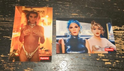 Supreme Nan Goldin Misty & Jimmy Sticker & Kim Rhinestone Sticker Set Of 2 SS18 