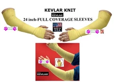 24" Made w/ KEVLAR Dog Cat Reptile Animal Handling SLEEVES ARM HAND Protection 