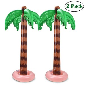 2 Pack Inflatable Palm Trees 90cm Coconut Trees Beach Backdrop For