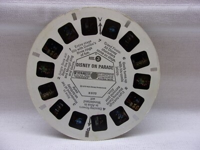 VIEW-MASTER 3D BILDSCHEIBE - DISNEY ON PARADE von 1970