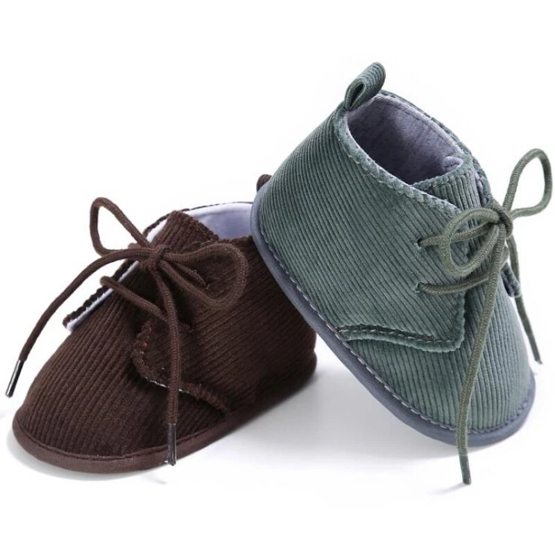 Recién Nacido Bebé Niño Niña Antideslizante Cochecito Zapatos Suaves Con Cordones Ligeros Zapatillas Foto 4 de 4