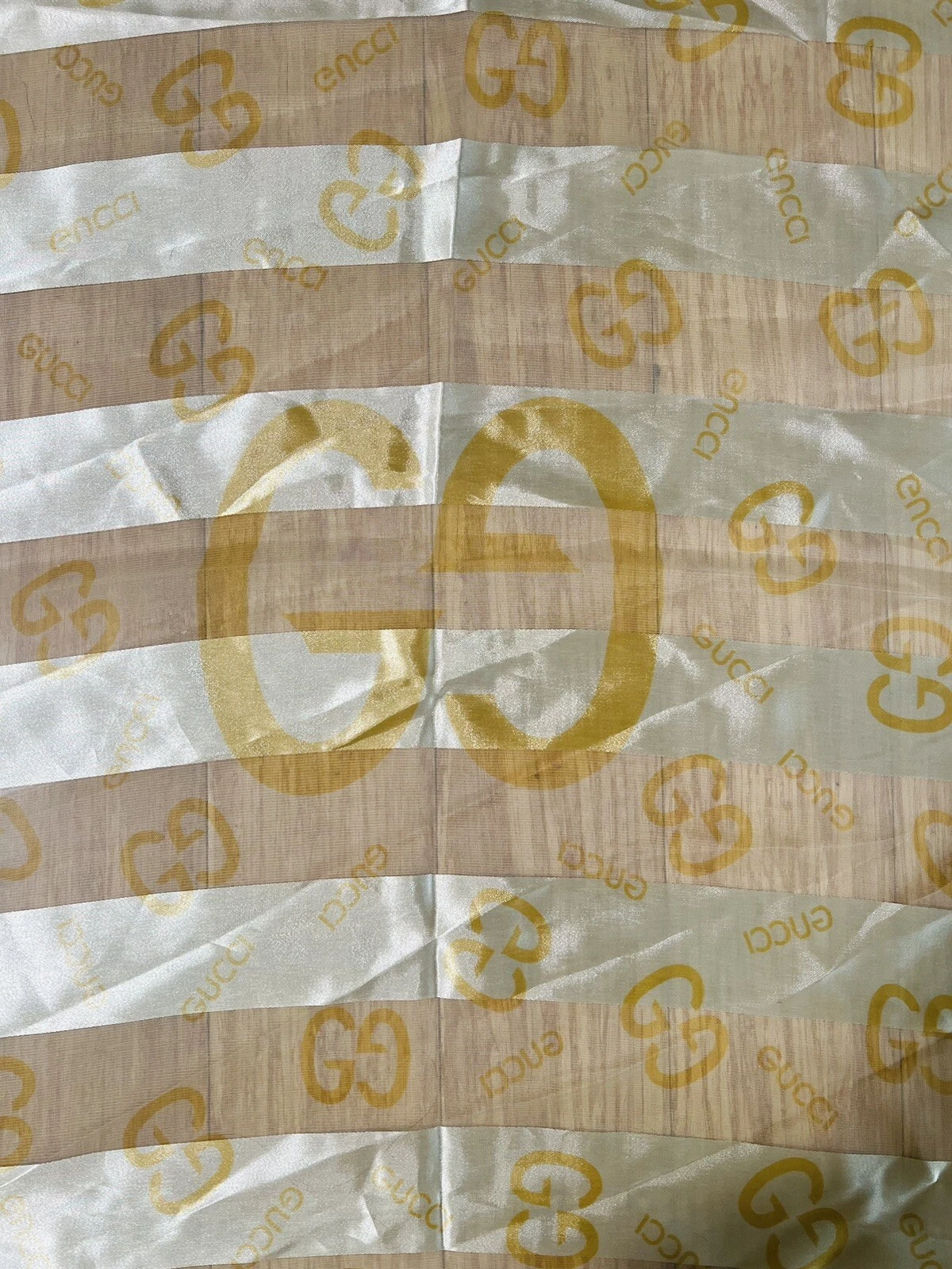 ÉCHARPE À RAYURES LOGO GUCCI ESQUE