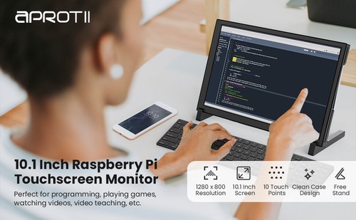 10.1" IPS Touchscreen Monitor HDMI USB for Raspberry Pi 1280x800 HD Plug & Play - Picture 7 of 13