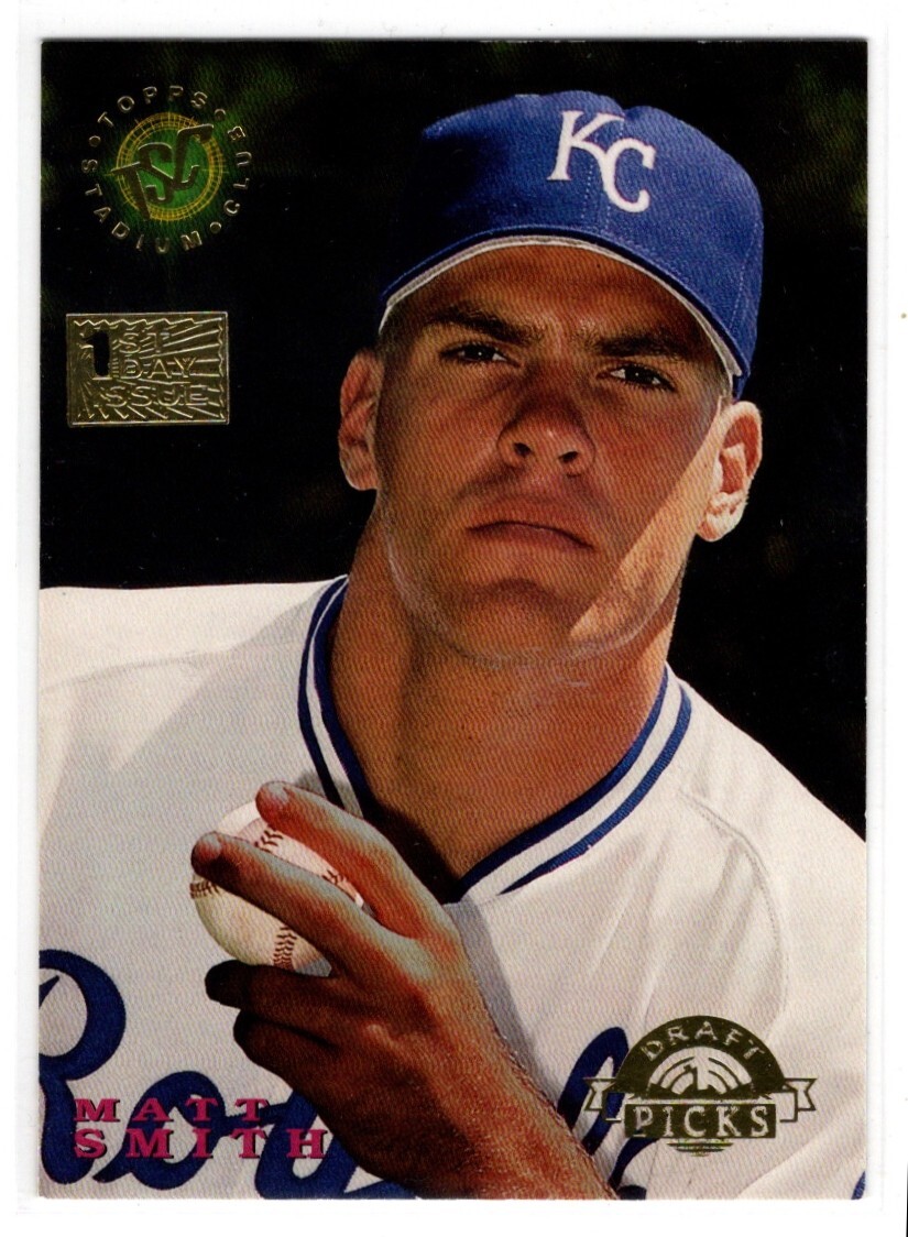 MATT SMITH ROYALS RC DRAFT PICK 1995 TOPPS STADIUM CLUB #110 - 1st DAY ISSUE