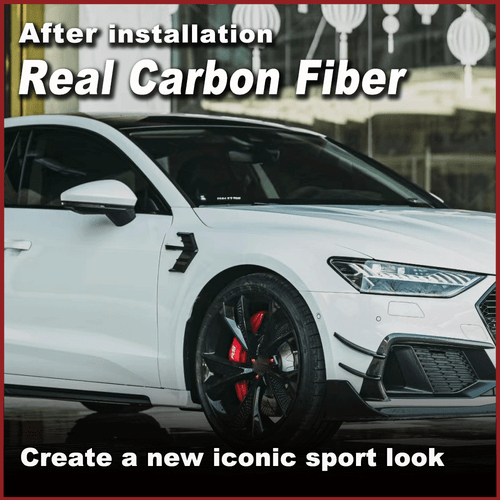 Carbon Seite Lüfter Gitter Fender Flügel Entlüftung Passt für Audi A7 S7 2019-21 - Bild 2 von 12