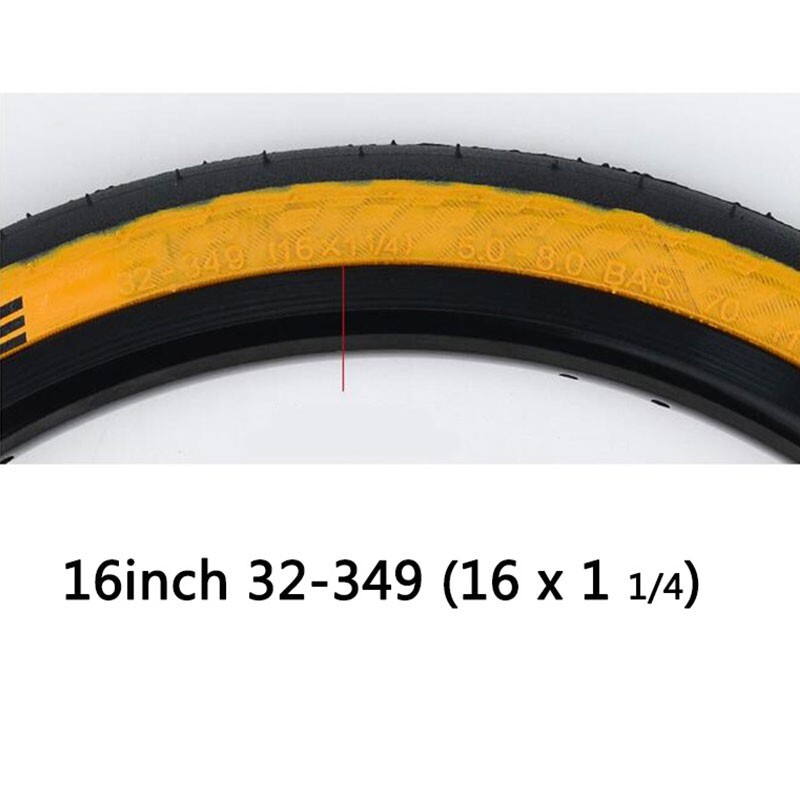 SCHWALBE KOJAK 16 inch 32-349 Bike Tire Tyre 16X1 1/4 Yellow Edge