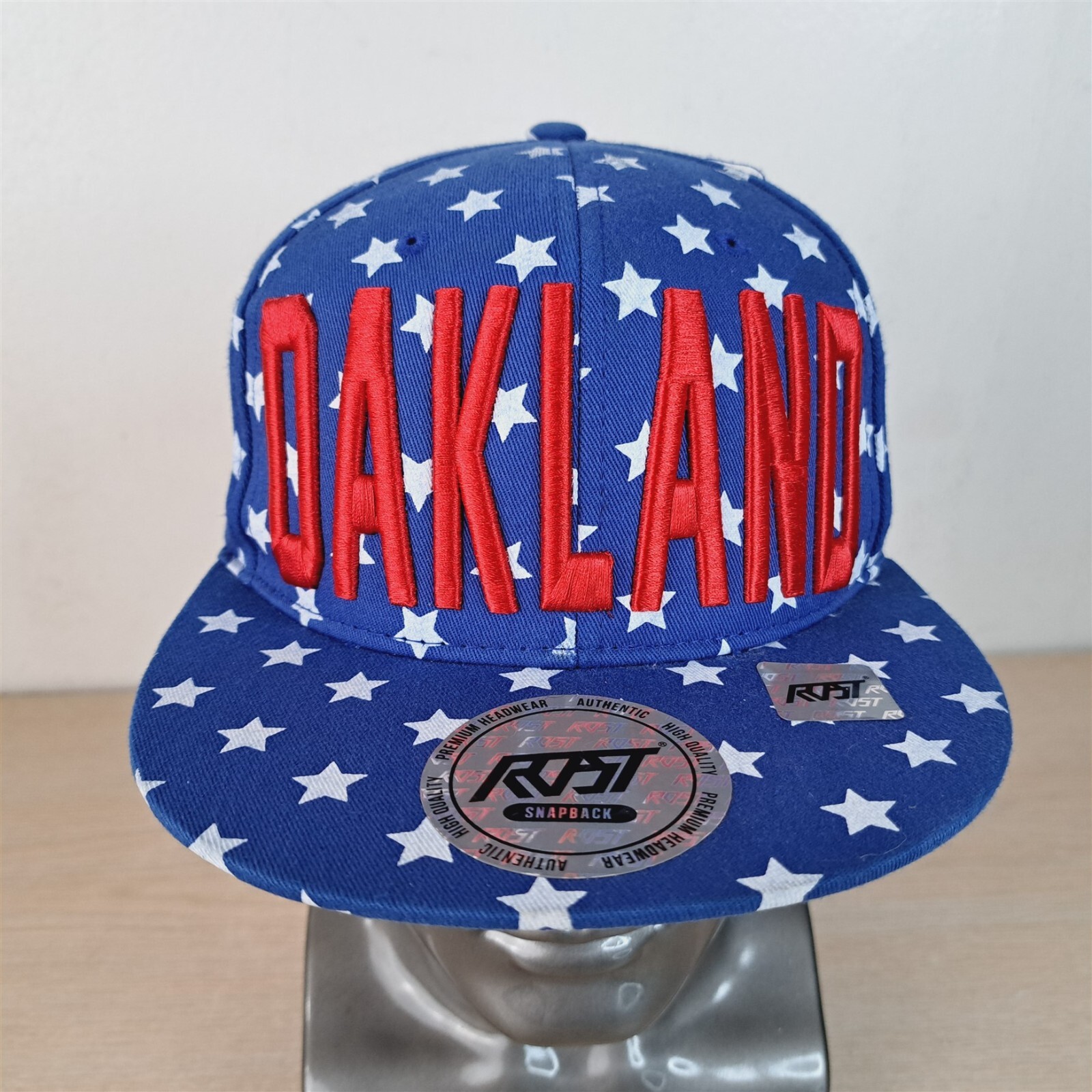OAKLAND STARS PATTERN ADJUSTABLE SNAP BASEBALL HA… - image 1