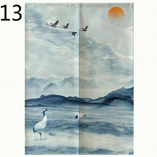 Japanese Noren Crane Door Curtain Cotton Linen Home Restaurant Room Divider EAN - Picture 18 of 20